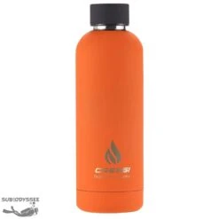 Bouteille THERMOS 500ml Caoutchouc ORANGE NOIR - Cressi