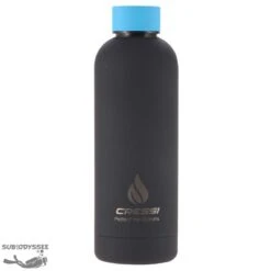 Bouteille THERMOS 500ml Caoutchouc NOIR BLEU - Cressi