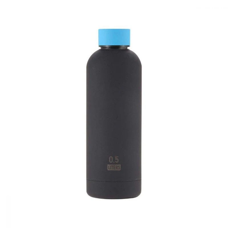 Bouteille THERMOS 500ml Caoutchouc NOIR BLEU - Cressi 3 Bouteille THERMOS 500ml Caoutchouc NOIR BLEU - Cressi – Image 3