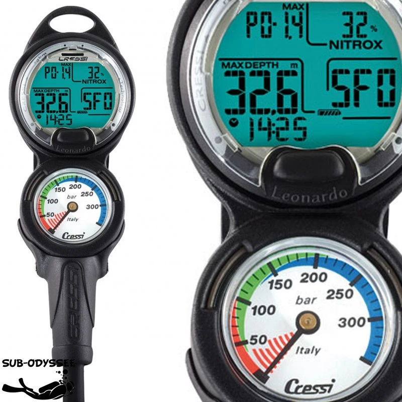 Console LEONARDO 2 éléments (ordinateur + Manomètre) - Cressi 1 Console LEONARDO 2 éléments (ordinateur + Manomètre) - Cressi