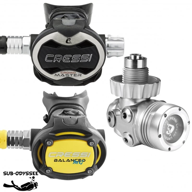 MASTER T10 SC CROMO Pack Détendeur + Octopus MG BALANCED - Cressi 1 MASTER T10 SC CROMO Pack Détendeur + Octopus MG BALANCED - Cressi
