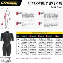 LIDO Shorty Femme Avec Zip Frontal - Cressi -CRESSI Soldes Boutique lido shorty femme avec zip frontal cressi 6