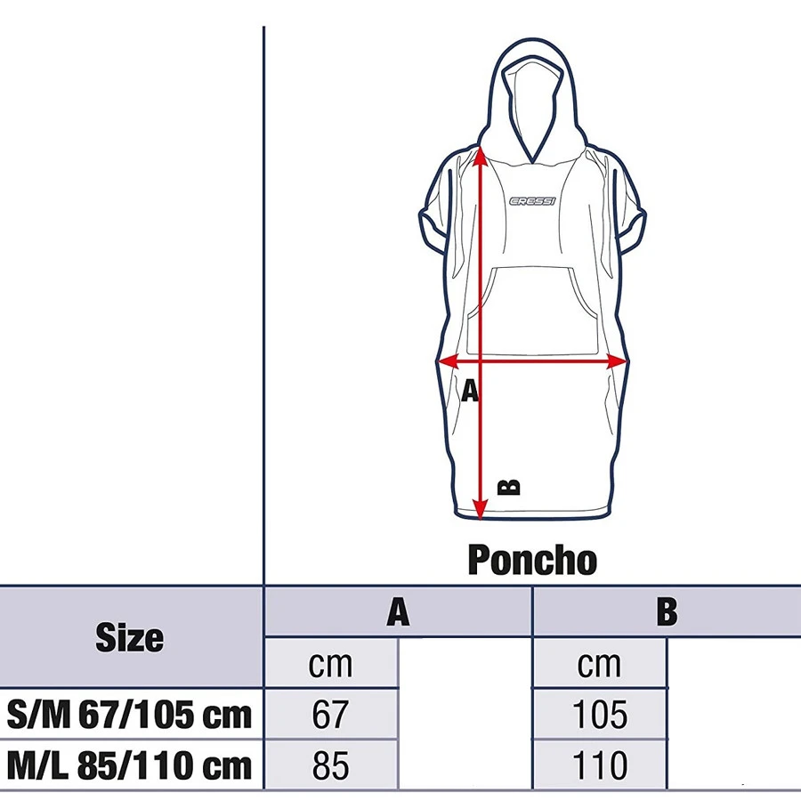 Poncho CRESSI Noir 2 Poncho CRESSI Noir – Image 2