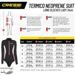 TERMICO Manches Longues Maillot Bain Femme Néoprène 2mm - Cressi -CRESSI Soldes Boutique termico manches longues maillot bain femme neoprene 2mm cressi 6