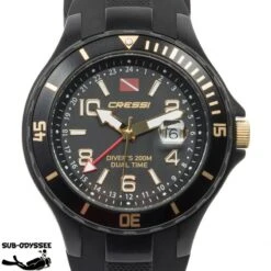 TRAVELLER DUAL TIME Noir/Doré Montre De Plongée - Cressi